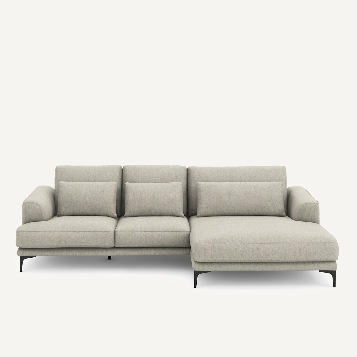 Γωνιακός καναπές XL δεξιός σε ύφασμα tweed Μ149xΠ277xΥ83cm