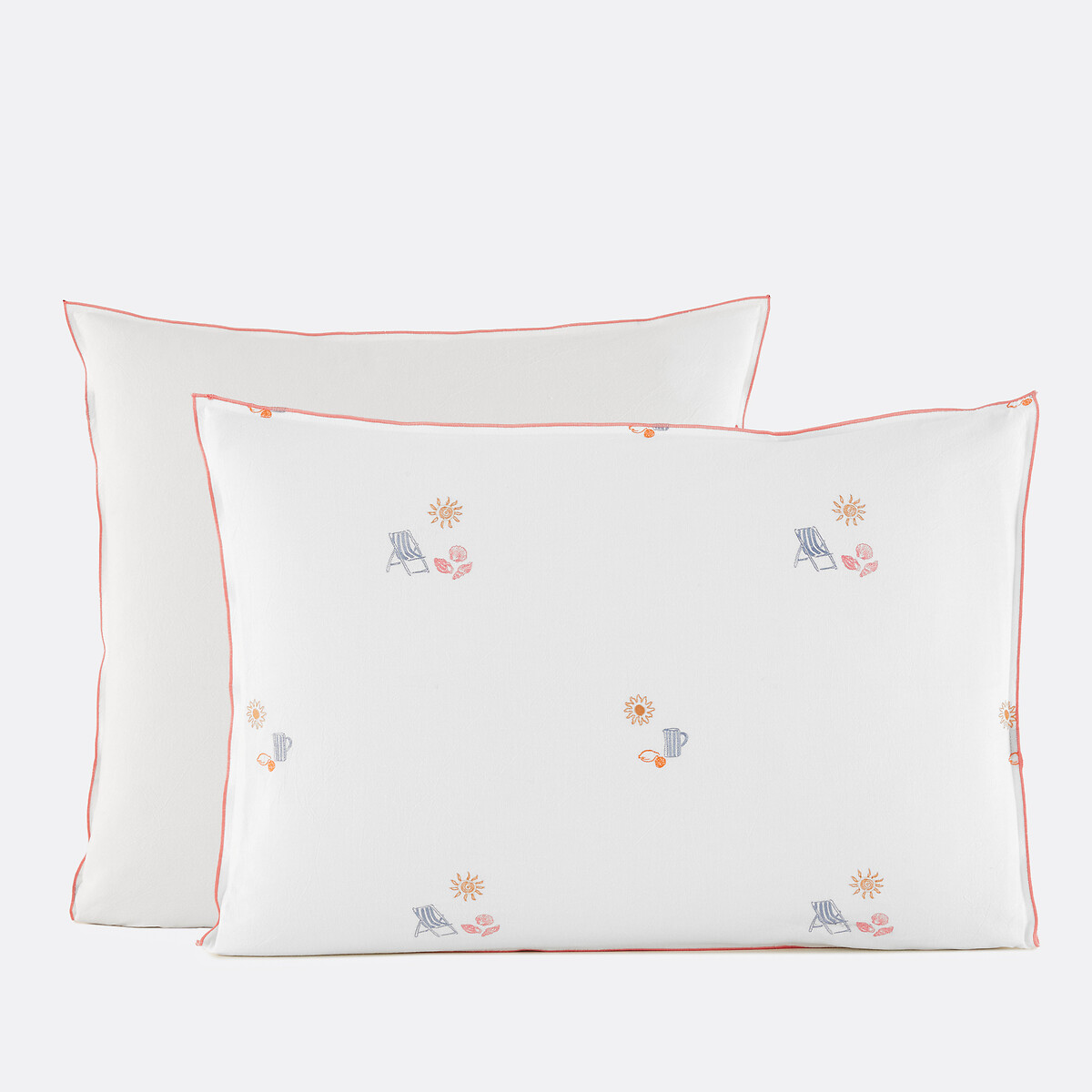 Μαξιλαροθήκη από κεντημένο vintage βαμβάκι 50x70 cm