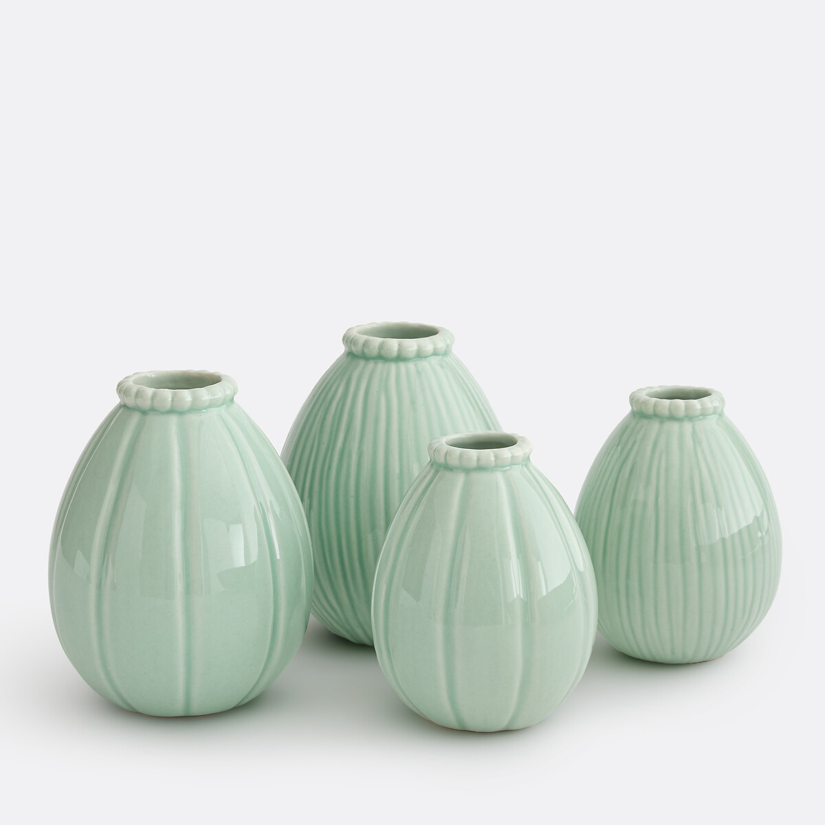 Σετ 4 βάζα από πορσελάνη Υ10cm