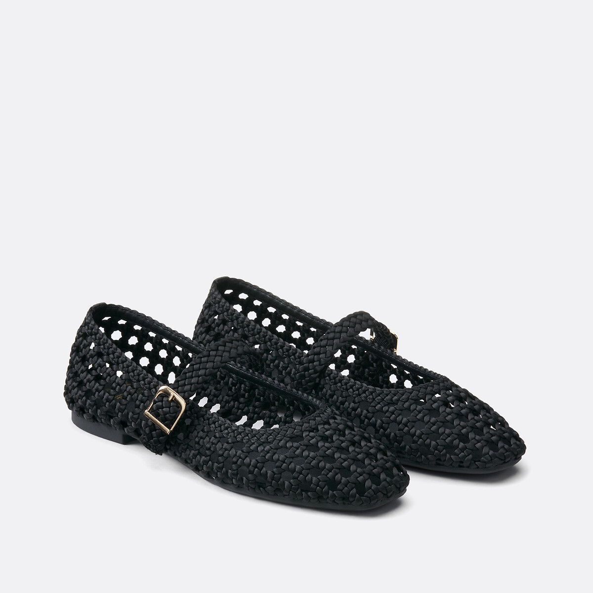 Μπαλαρίνες με πλεχτή υφή σε στυλ Mary Jane