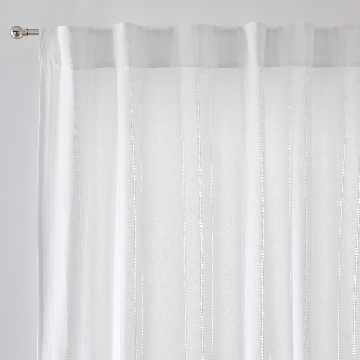 Κουρτίνα από μονόχρωμο βαμβάκι με διαφάνειες 260x140 cm