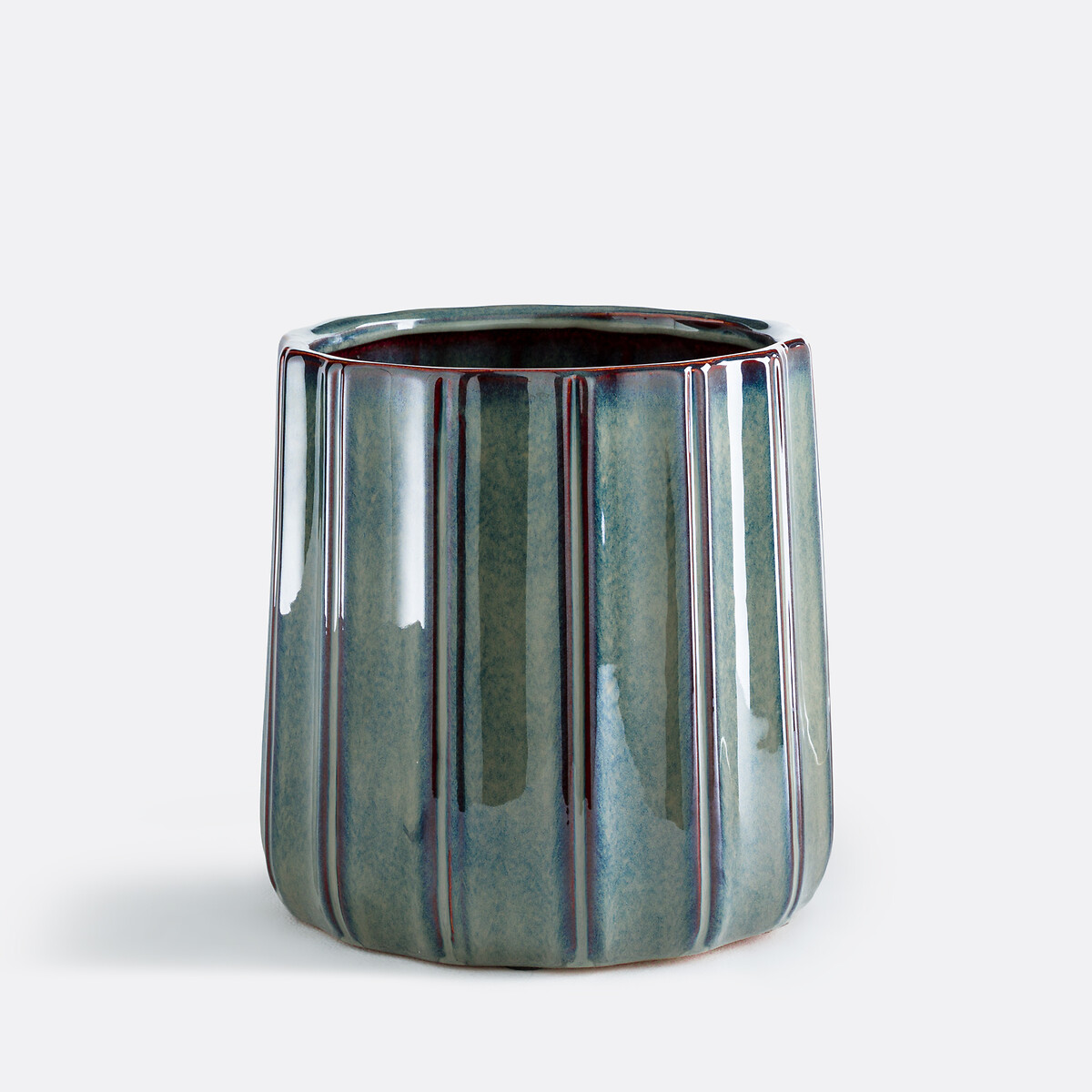 Κεραμικό κασπώ με ανάγλυφη υφή Μ27xΠ27xΥ27cm