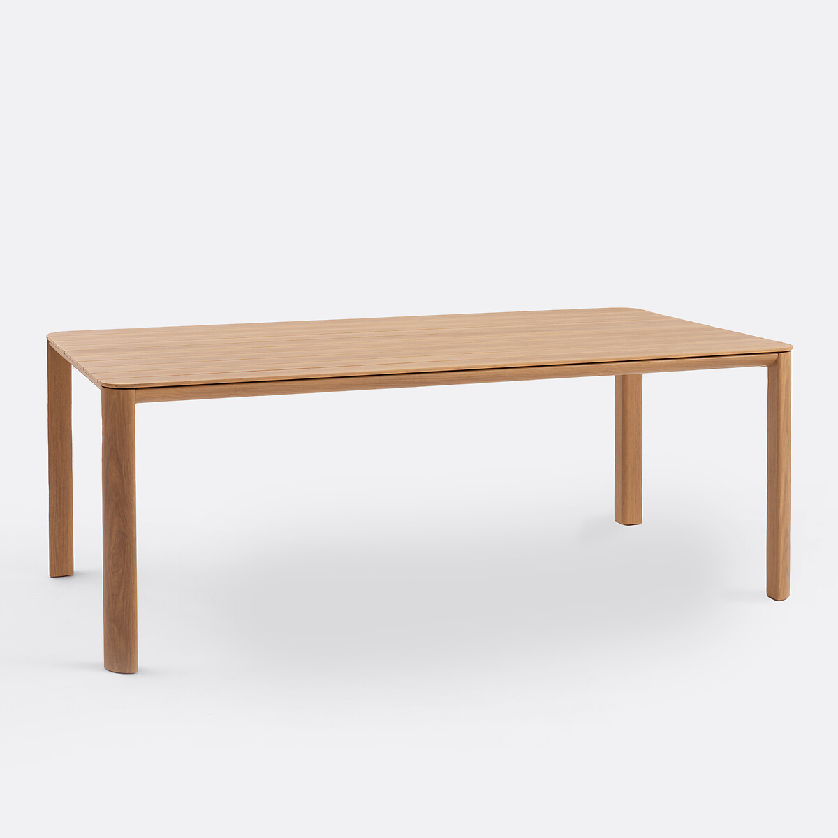 Τραπέζι κήπου αλουμινίου με διακόσμηση teak Μ101xΠ200xΥ75cm