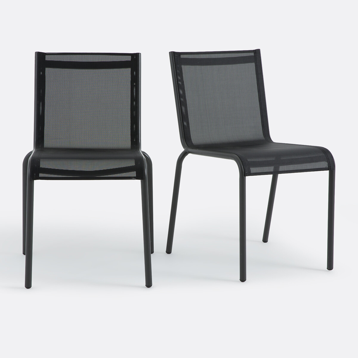 Σετ 2 καρεκλών κήπου από αλουμίνιο και textilene