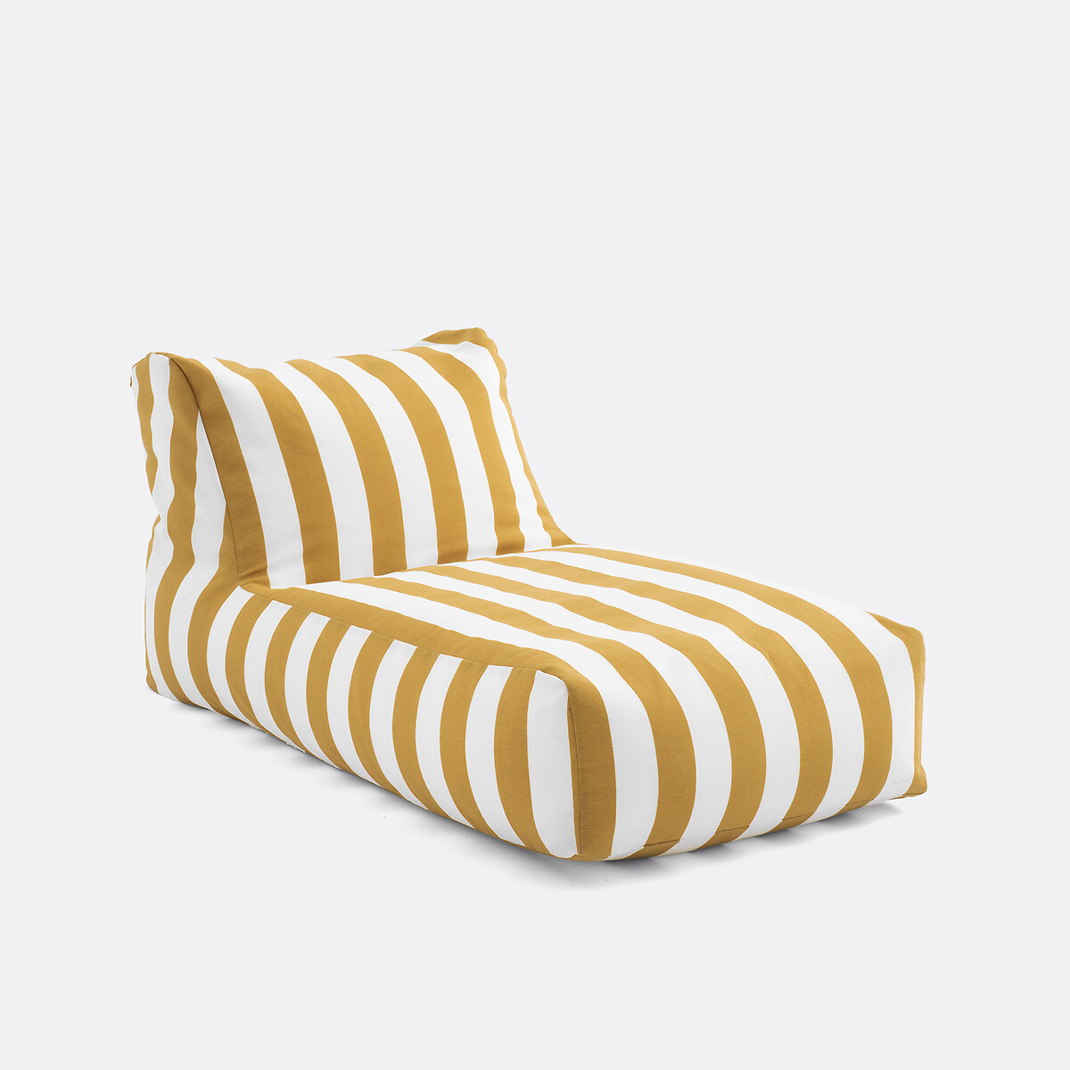 Καναπές-πουφ κήπου από ριγέ ύφασμα Μ60xΠ120xΥ60cm