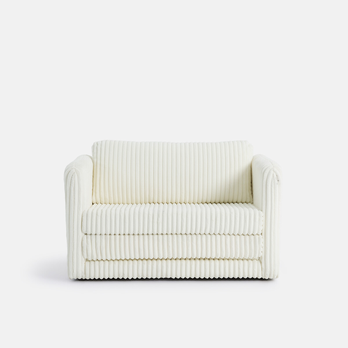 Βελούδινος καναπές-κρεβάτι με φαρδιές ραβδώσεις XL Hazel Μ76xΠ119xΥ79cm