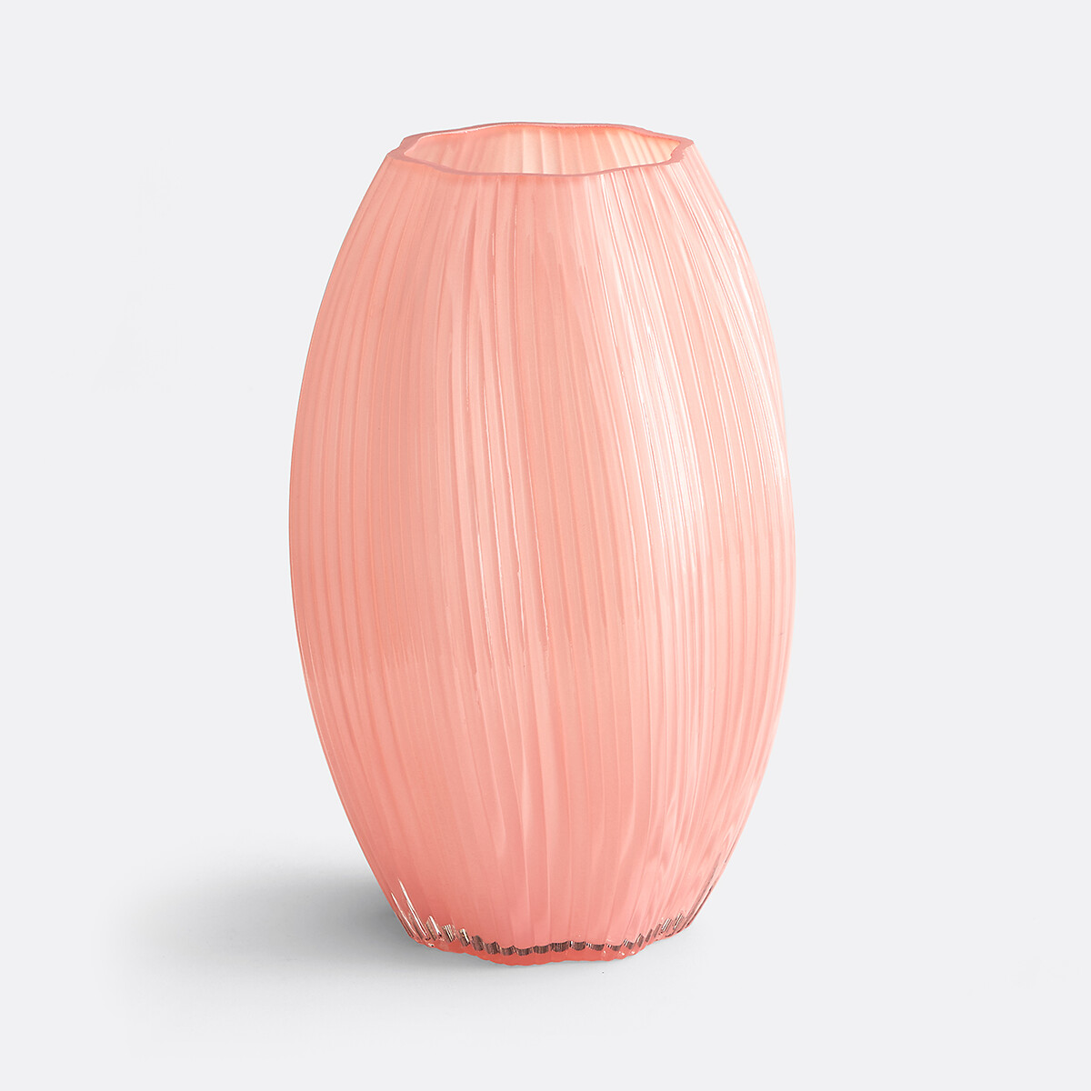 Βάζο από ριγέ γυαλί Μ10xΥ27cm