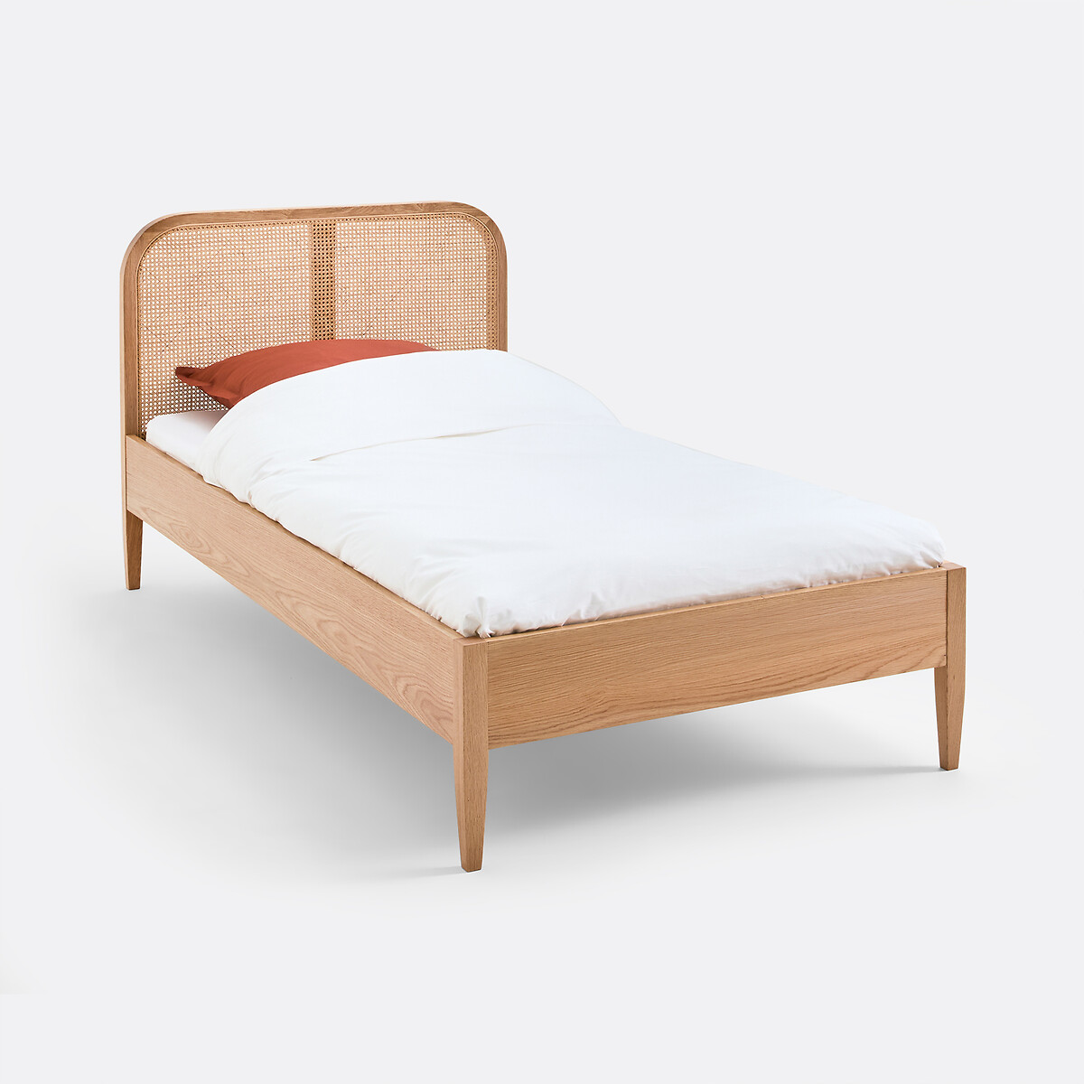 Μονό κρεβάτι από ψάθινο ρατάν Μ95xΠ198xΥ86cm