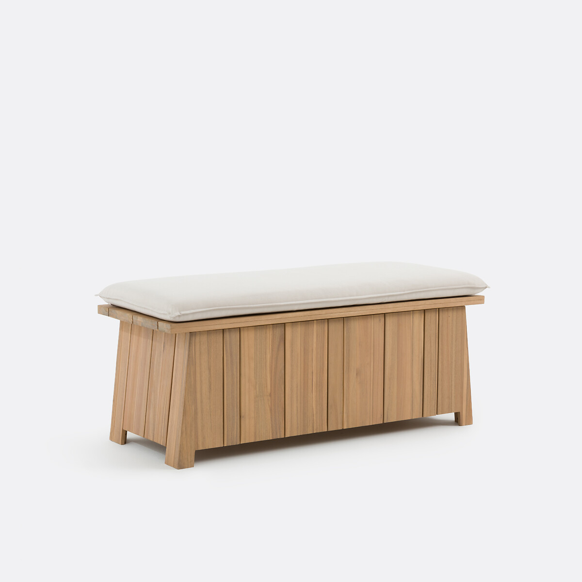 Μπαούλο-παγκάκι κήπου από ακακία με μαξιλάρι Μ50xΠ120xΥ40cm