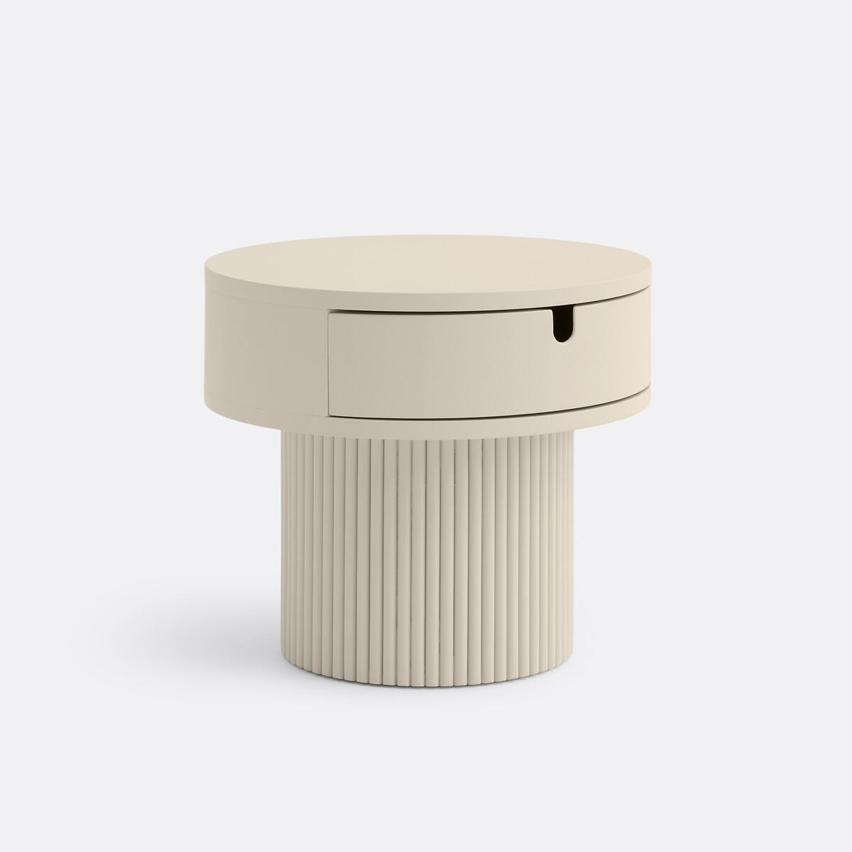 Κομοδίνο λακαρισμένο με ραβδώσεις Υ34cm