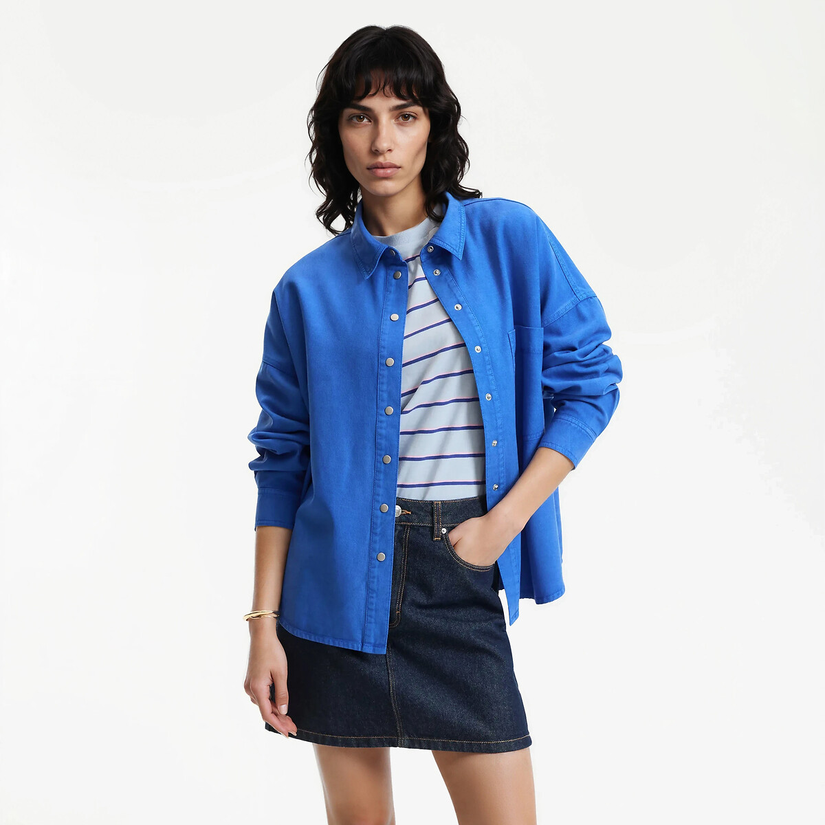 Πουκάμισο φαρδύ με μακριά μανίκια