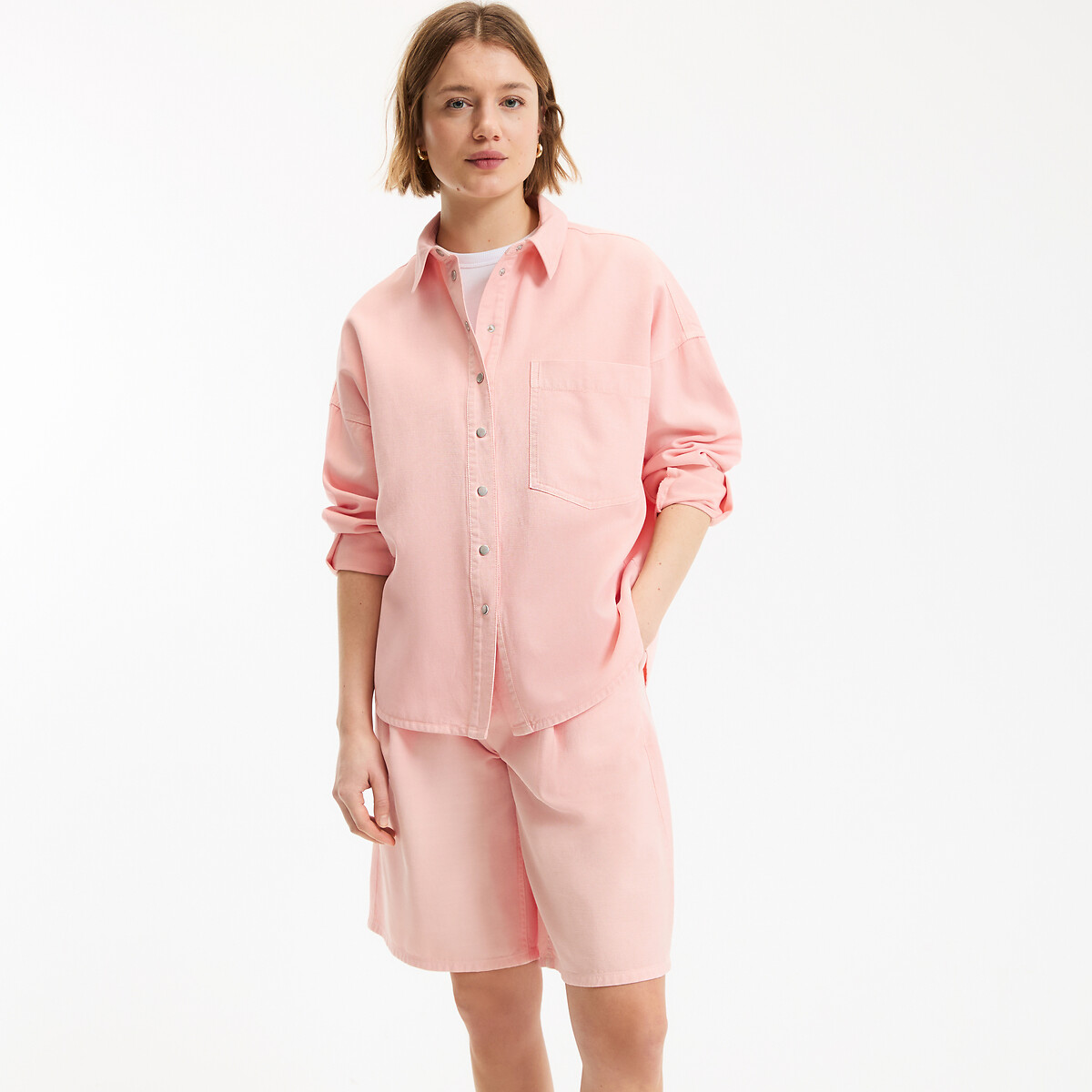 Πουκάμισο φαρδύ με μακριά μανίκια