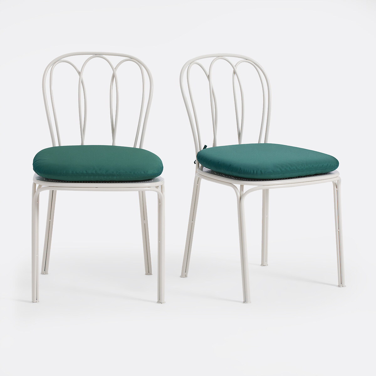 Σετ 2 μεταλλικές καρέκλες κήπου με μαξιλάρι