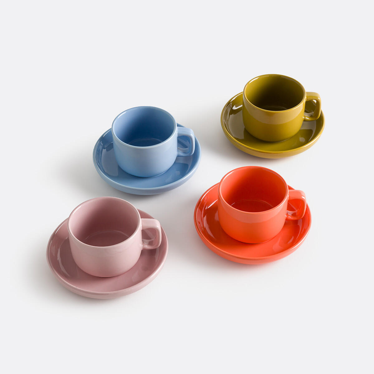 Σετ 4 φλιτζάνια με πιατάκια Υ27cm