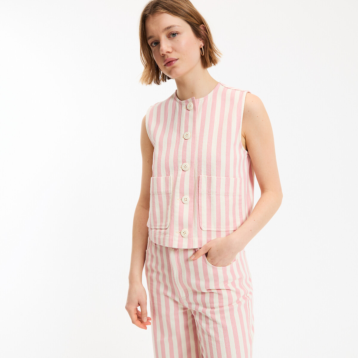 Ριγέ γιλέκο χωρίς μανίκια