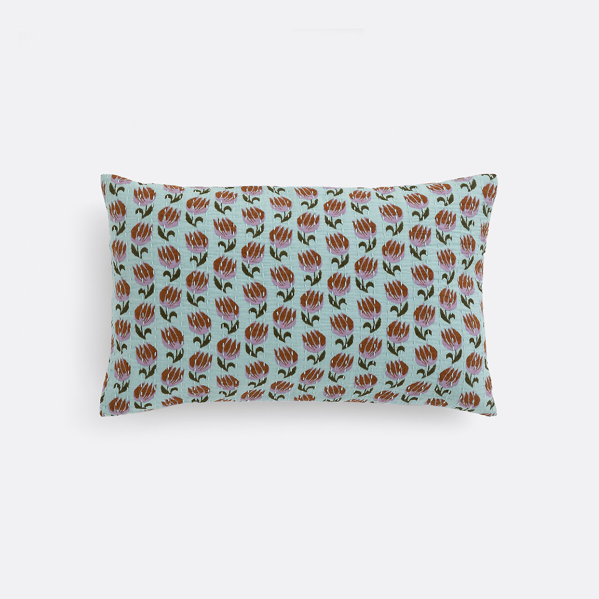 Ορθογώνια μαξιλαροθήκη από βαμβακερή γάζα με σχέδιο Ikat 60x40 cm