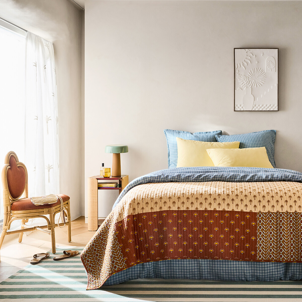 Χαλί εσωτερικού και εξωτερικού χώρου με ρίγες HENDAYE Μ123xΠ180cm