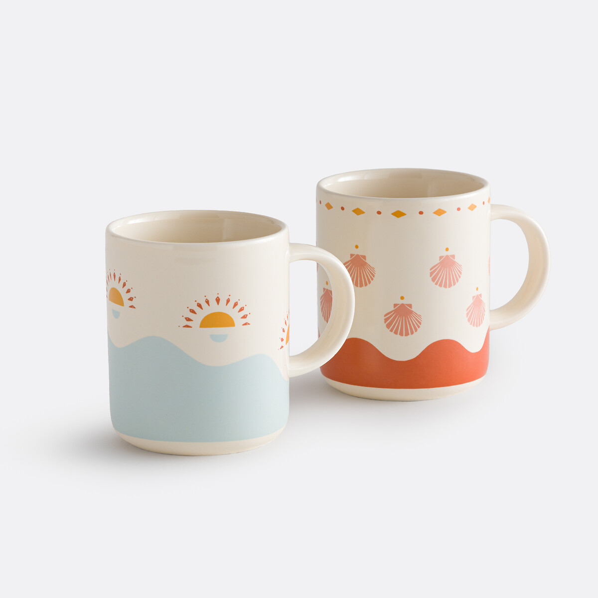 Σετ 2 πορσελάνινες κούπες Μ8xΠ8cm