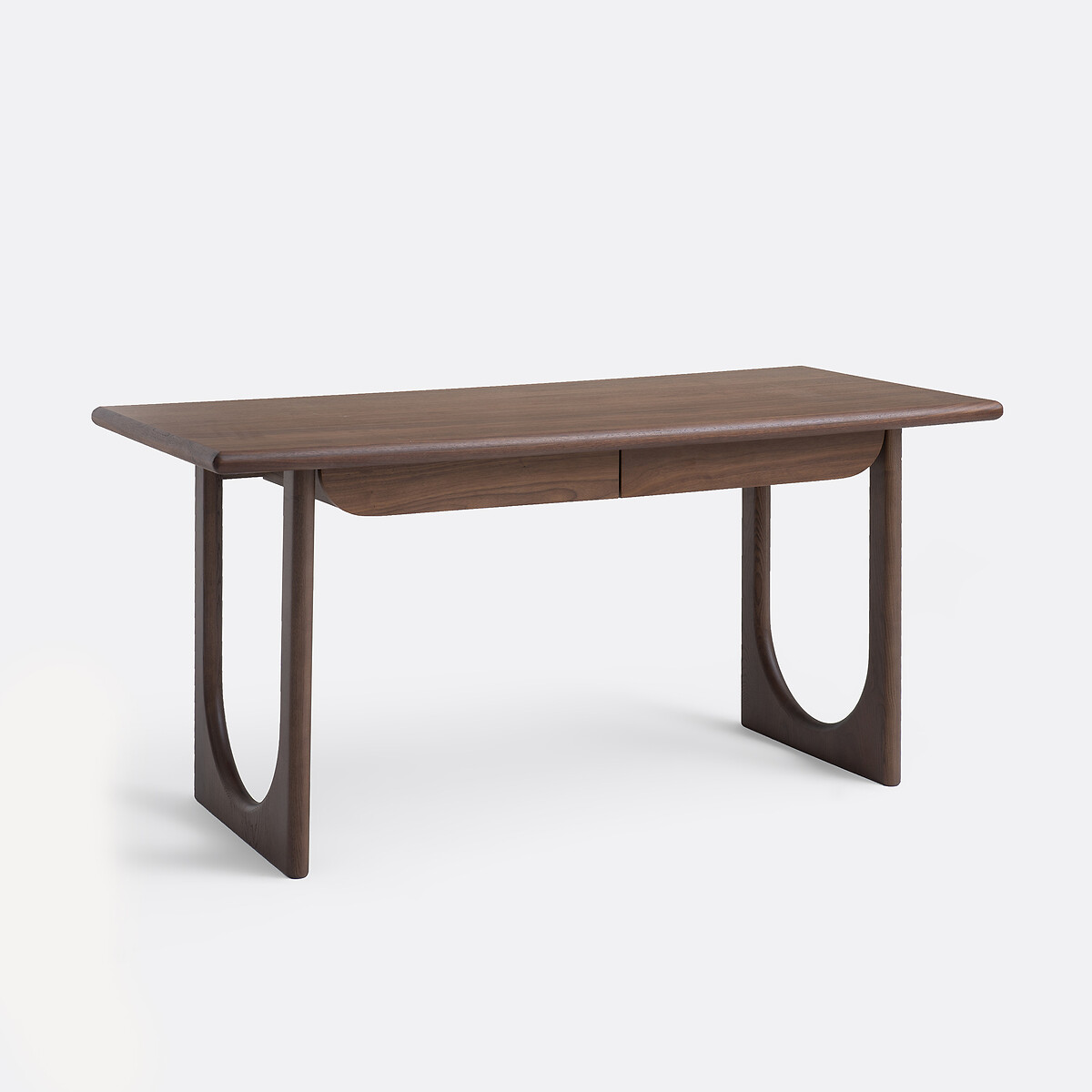 Γραφείο XL από μασίφ φράξο και καπλαμά καρυδιάς Μ70xΠ160cm