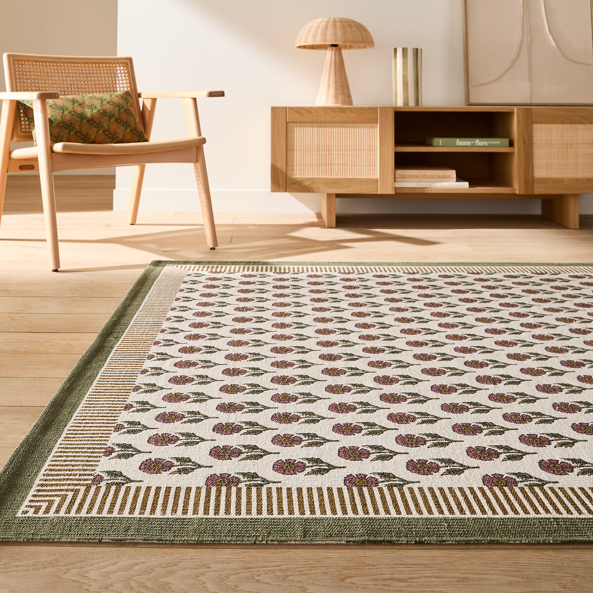 Χαλί blockprint από 100% βαμβάκι 120x170 cm Μ120xΠ170cm