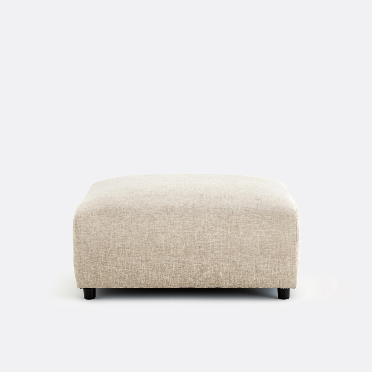 Πουφ από σενίλ βελούδο Μ91xΠ91xΥ42cm