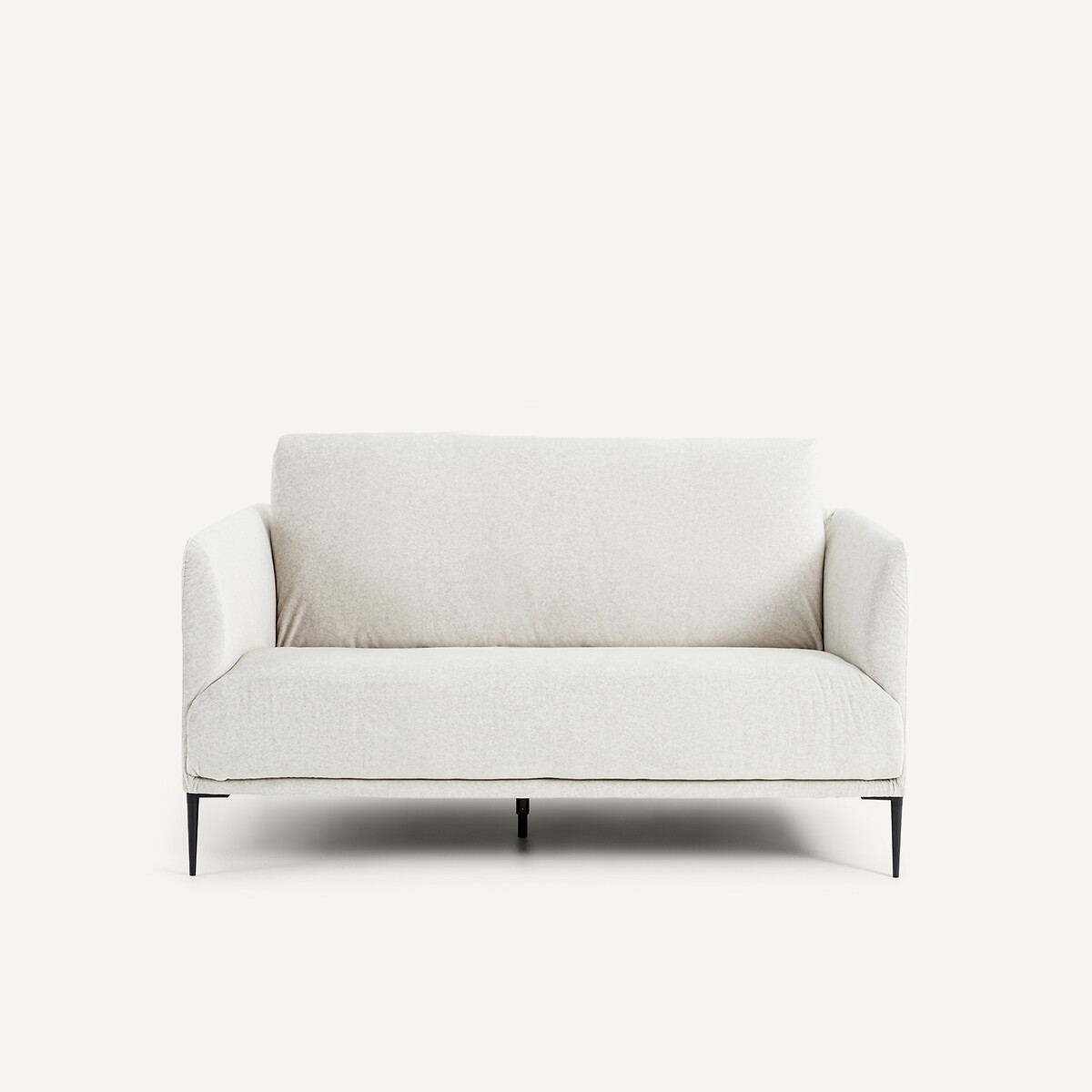 Διθέσιος καναπές από λινό βελούδο Μ103xΠ145xΥ82cm