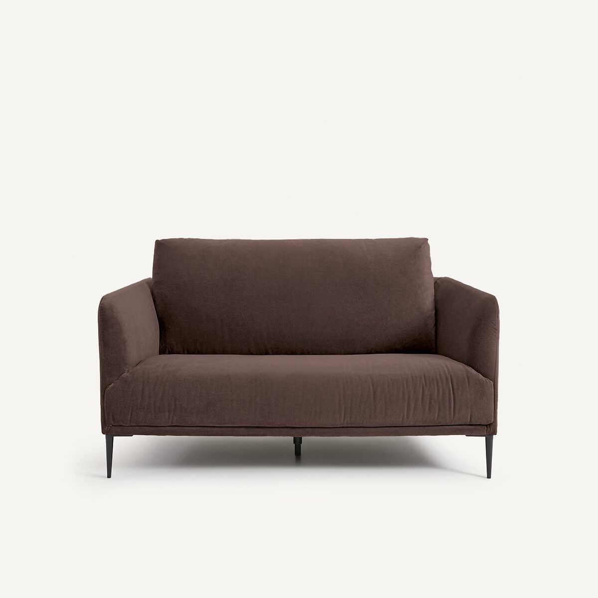 Διθέσιος καναπές από λινό βελούδο Μ103xΠ145xΥ82cm