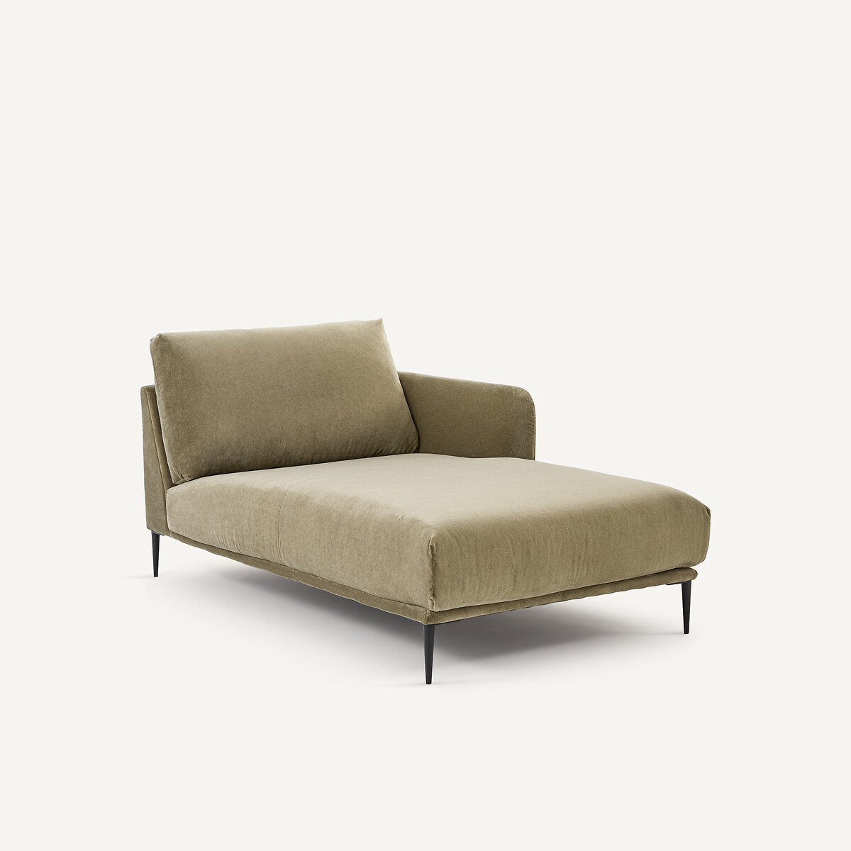 Ανάκλιντρο από λινό βελούδο Μ103xΠ182xΥ82cm