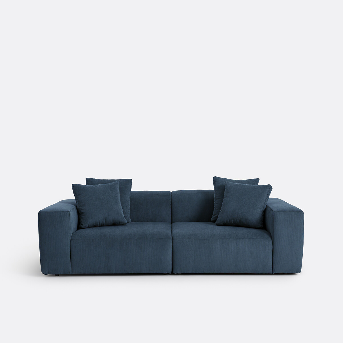 Καναπές 3 θέσεων από λεπτό ριγέ βελούδο Μ112xΠ240xΥ70cm