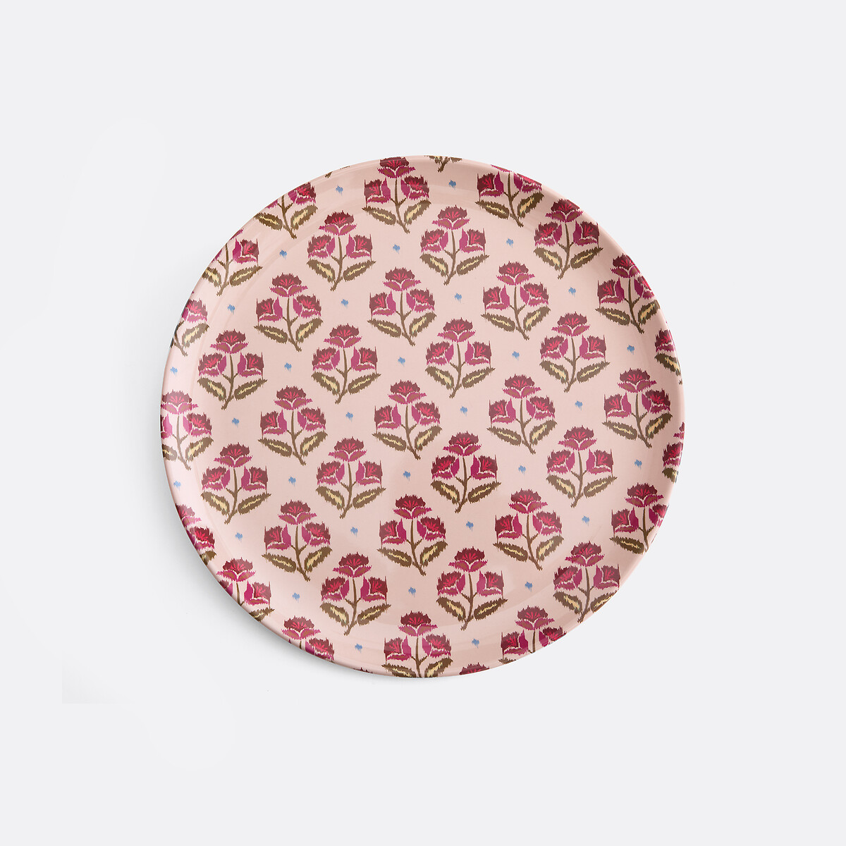 Στρογγυλός δίσκος με φλοράλ μοτίβο Μ36xΠ36cm