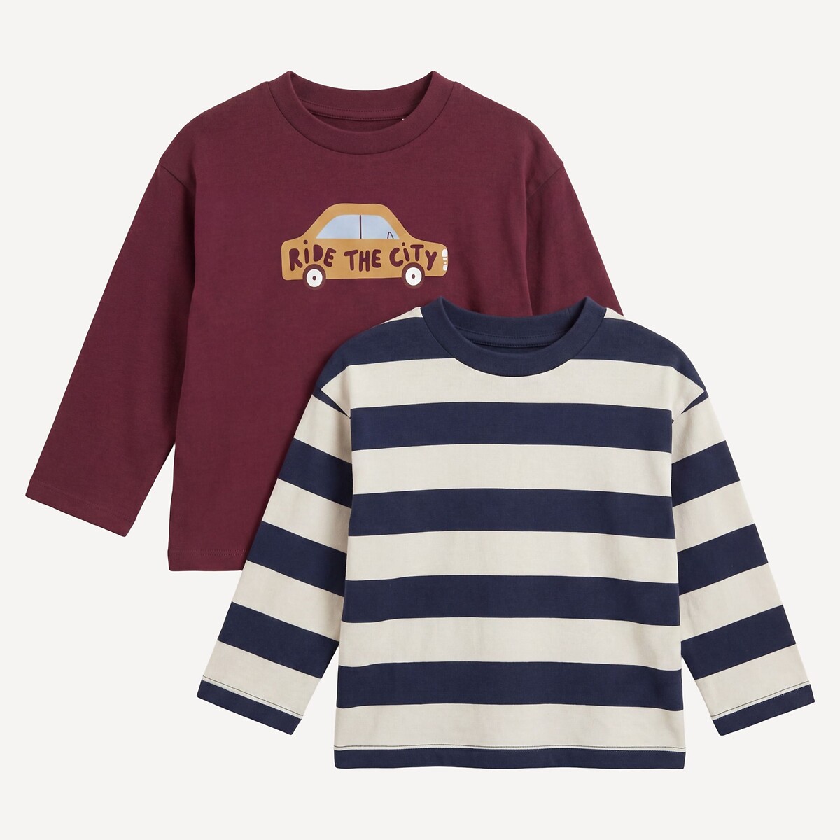 La Redoute Collections Σετ 2 εκτυπωμένων μακρυμάνικων μπλουζών
