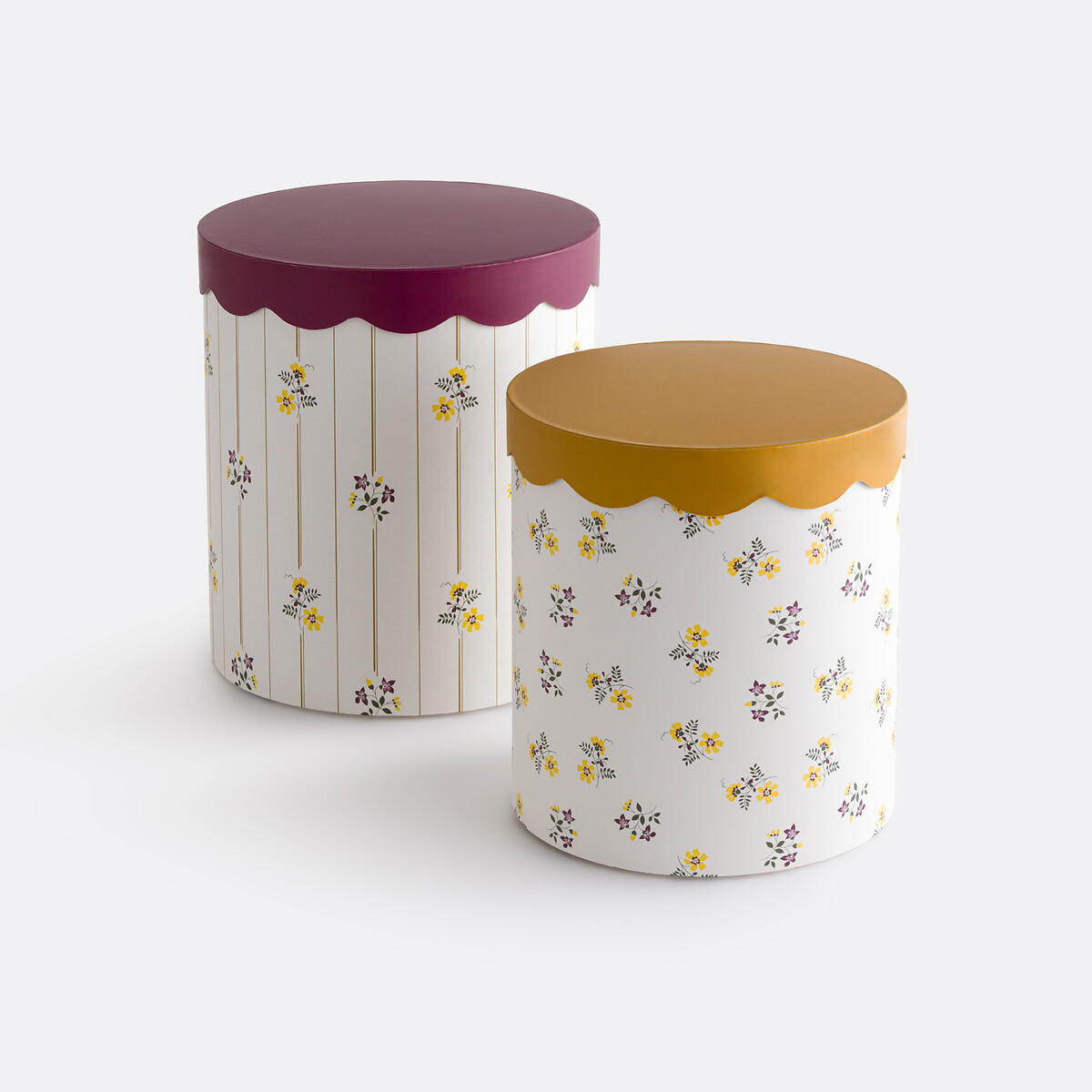 Σετ 2 στρογγυλών κουτιών με καπάκι