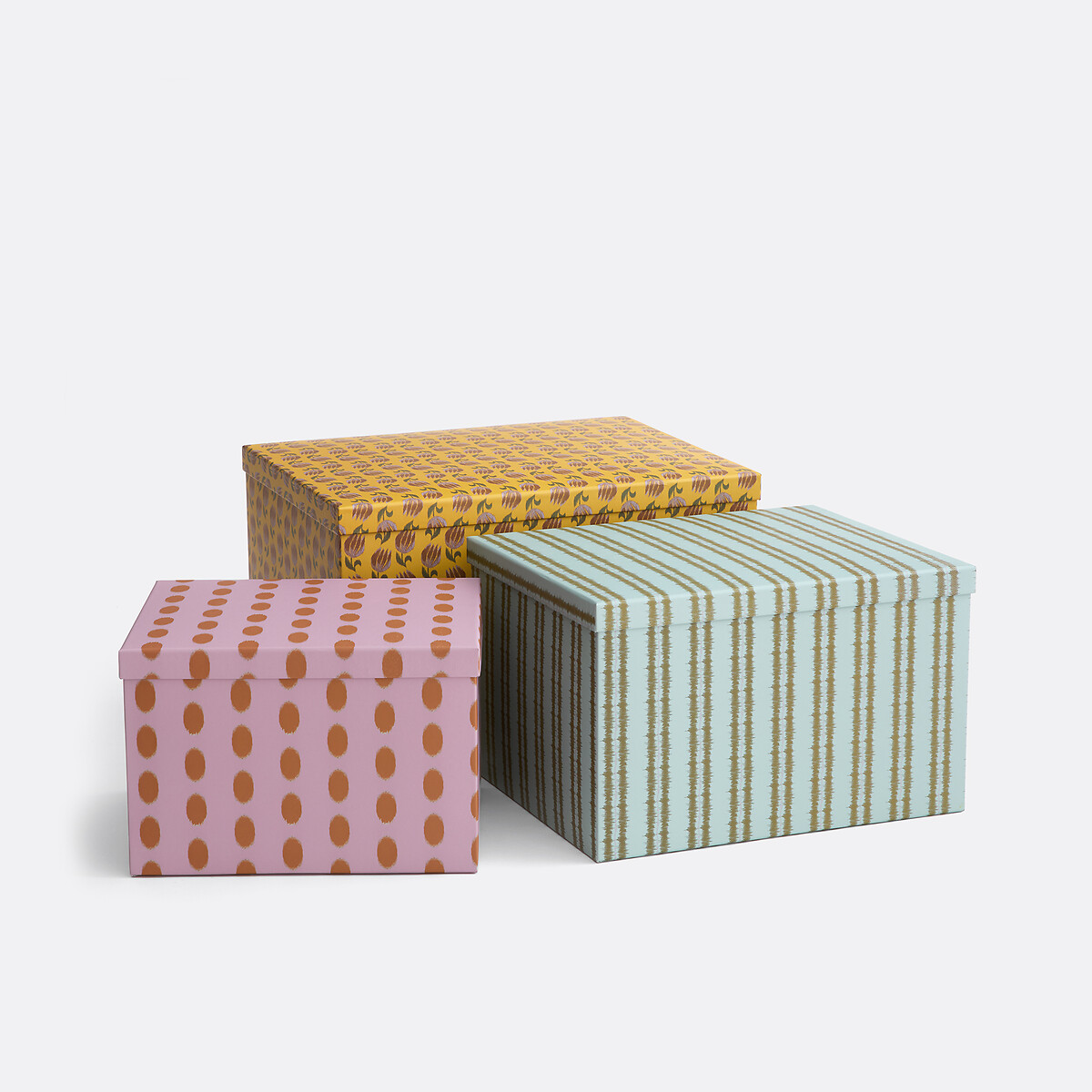 Σετ 3 κουτιά αποθήκευσης με καπάκι