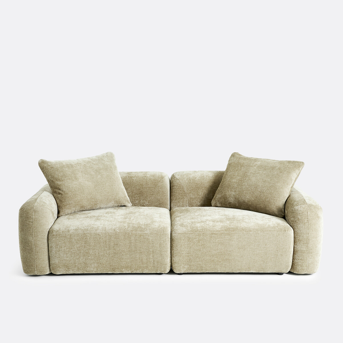 Γωνιακός modular καναπές 3 θέσεων από ζακάρ chenille Μ214xΠ244xΥ87cm