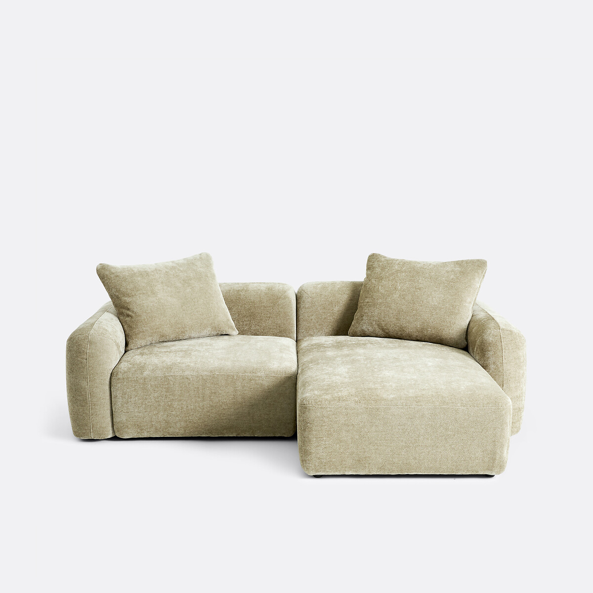 Αρθρωτός καναπές γωνιακός με δεξιά γωνία και σεζλόνγκ Μ273xΠ244xΥ87cm