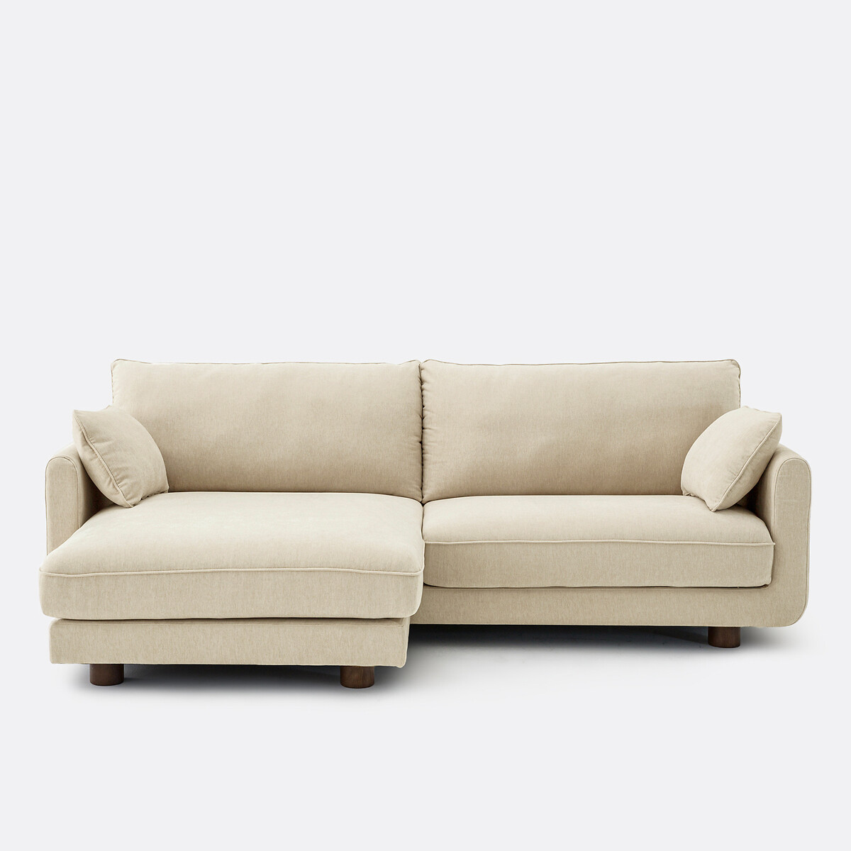 Γωνιακός αναστρέψιμος καναπές από μελανζέ πολυεστέρα Μ150xΠ237xΥ85cm