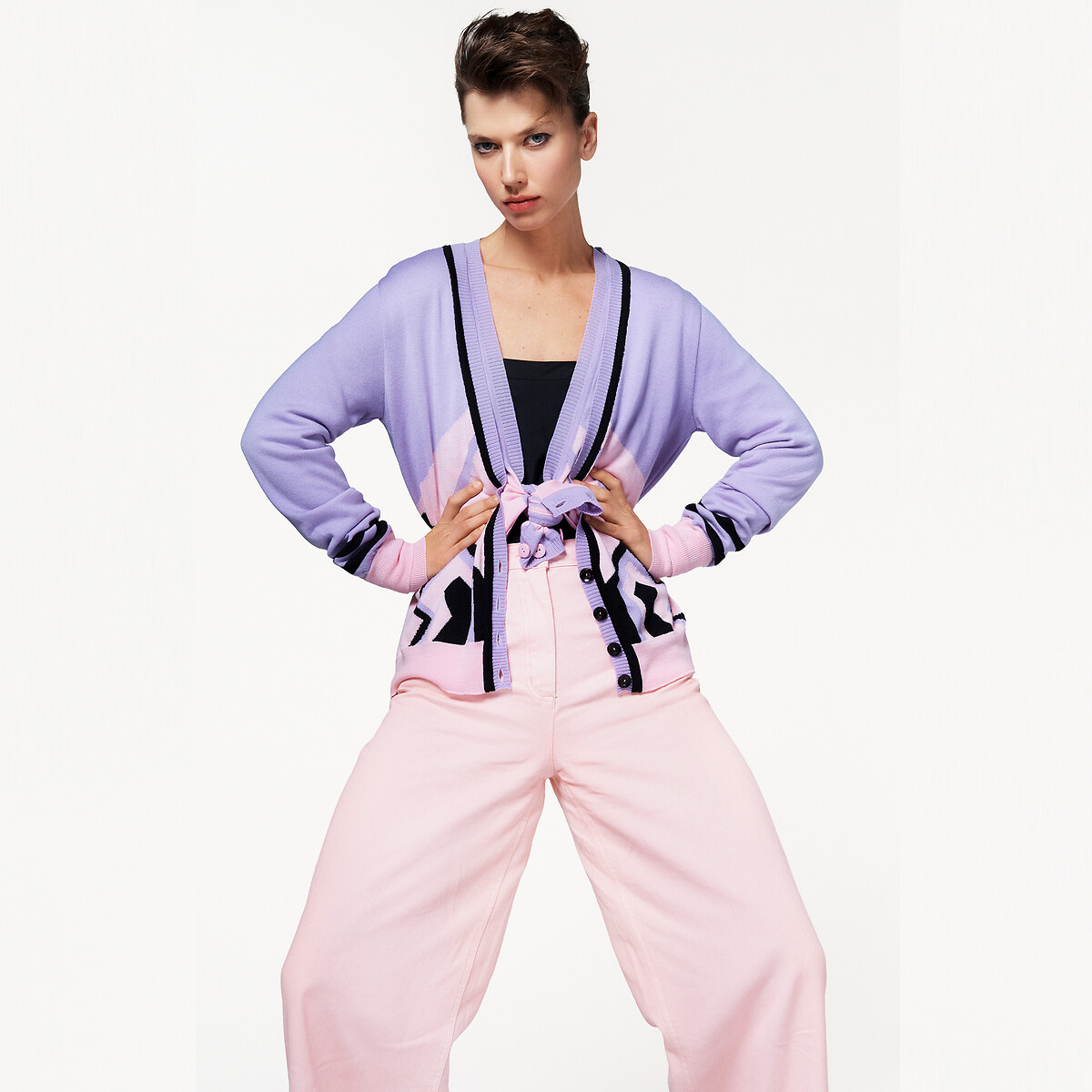 BLANCHEMAILLE Πλεκτή ζακέτα με βαθύ V λαιμόκοψη