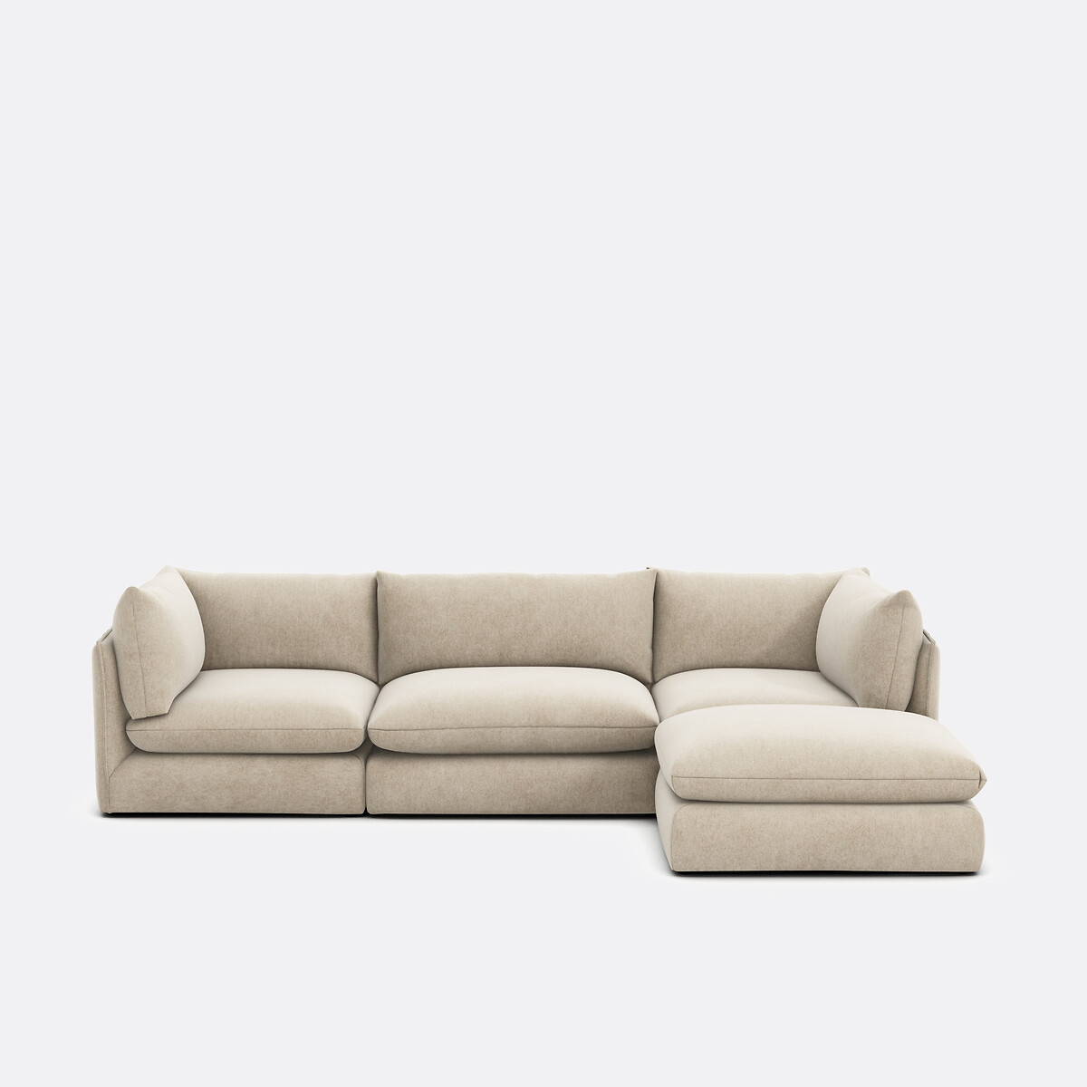 Τριθέσιος αρθρωτός καναπές με πουφ Μ105xΠ327xΥ86cm