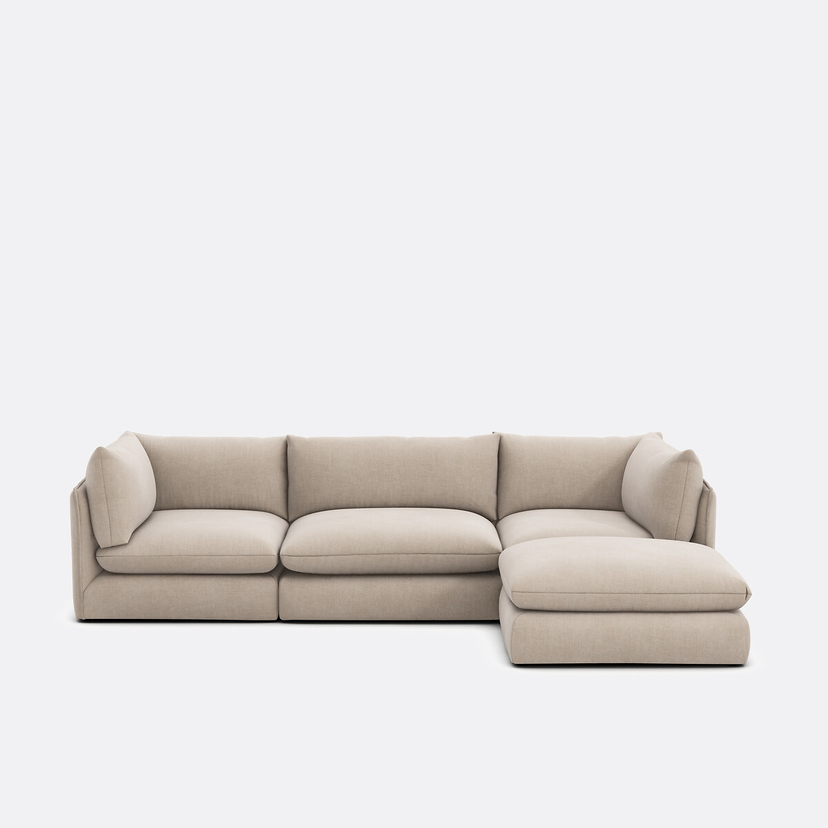 Τριθέσιος αρθρωτός καναπές με πουφ Μ105xΠ327xΥ86cm