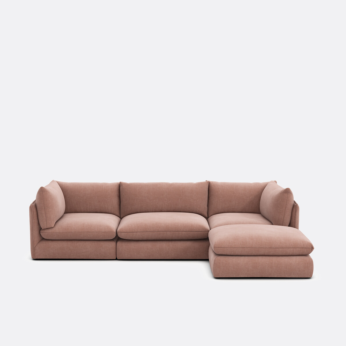 Τριθέσιος αρθρωτός καναπές με πουφ Μ105xΠ327xΥ86cm