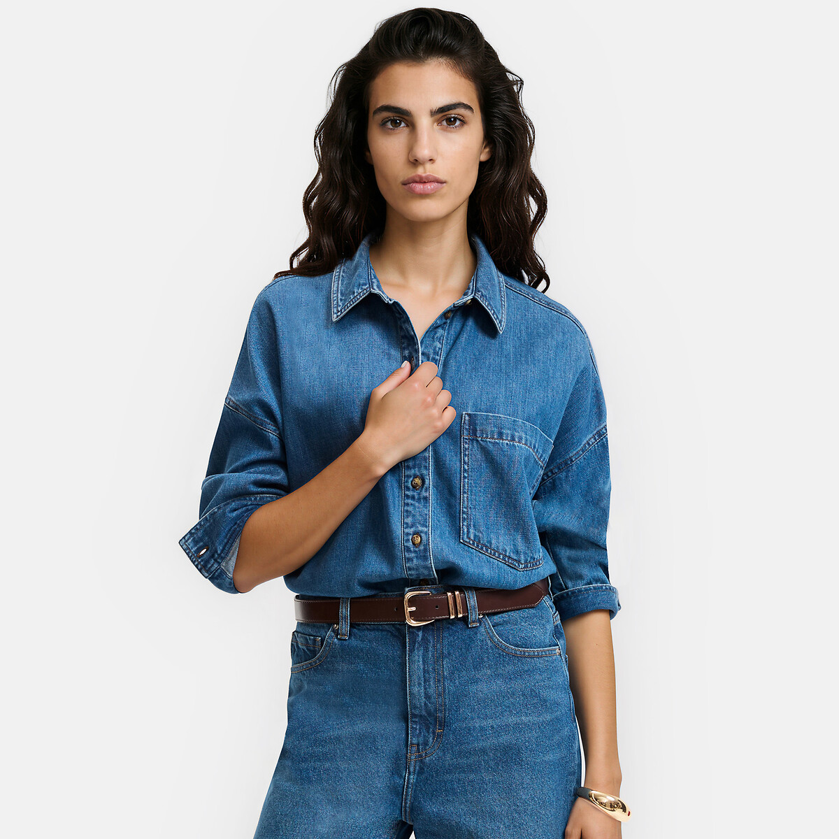 Πουκάμισο oversize από τζιν