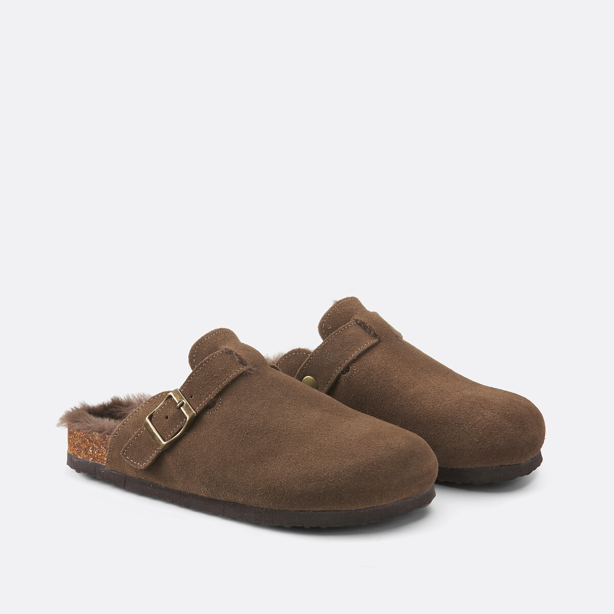 Σαμπό mules από σουέτ δέρμα