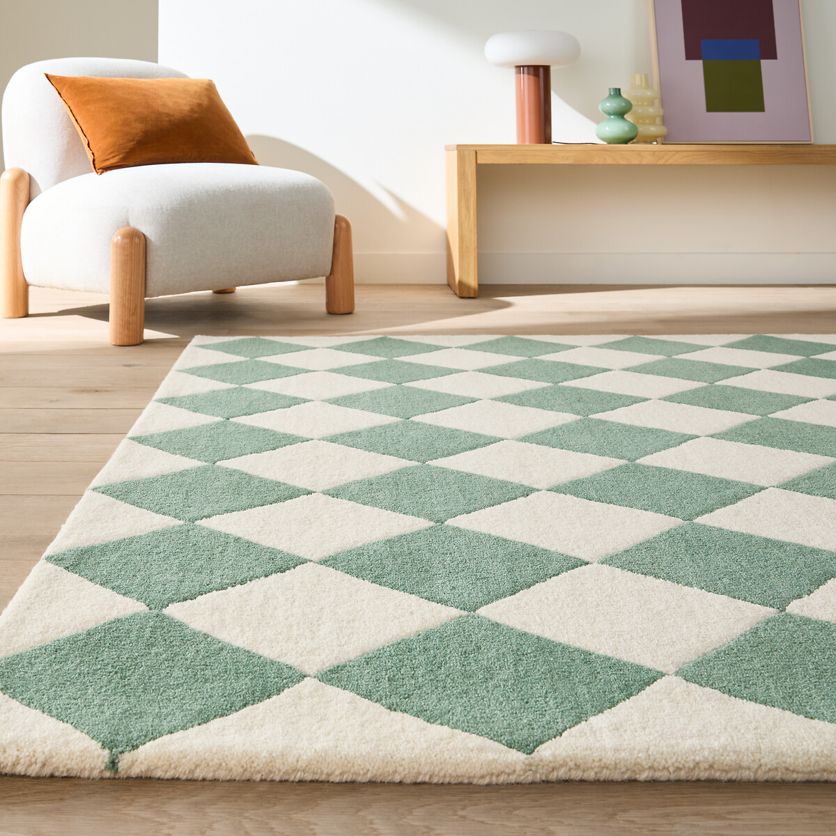 Μάλλινο χαλί με γεωμετρικό μοτίβο 120x170 cm Π120xΥ170cm