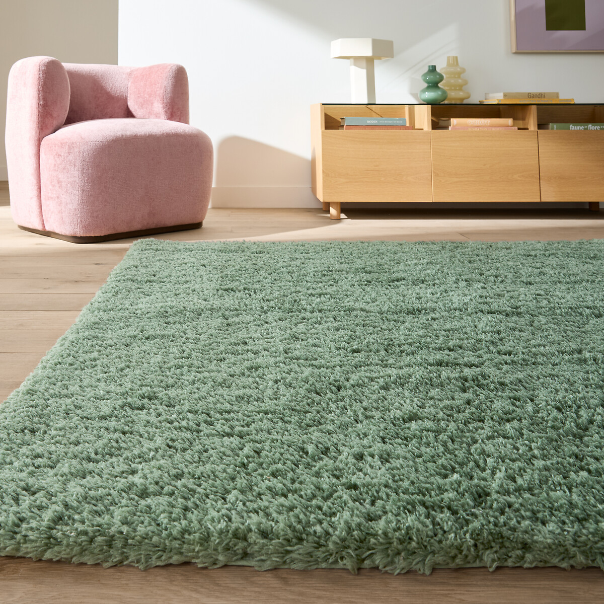 Χαλί shaggy με μάλλινη όψη 120x170 cm Μ120xΠ170cm