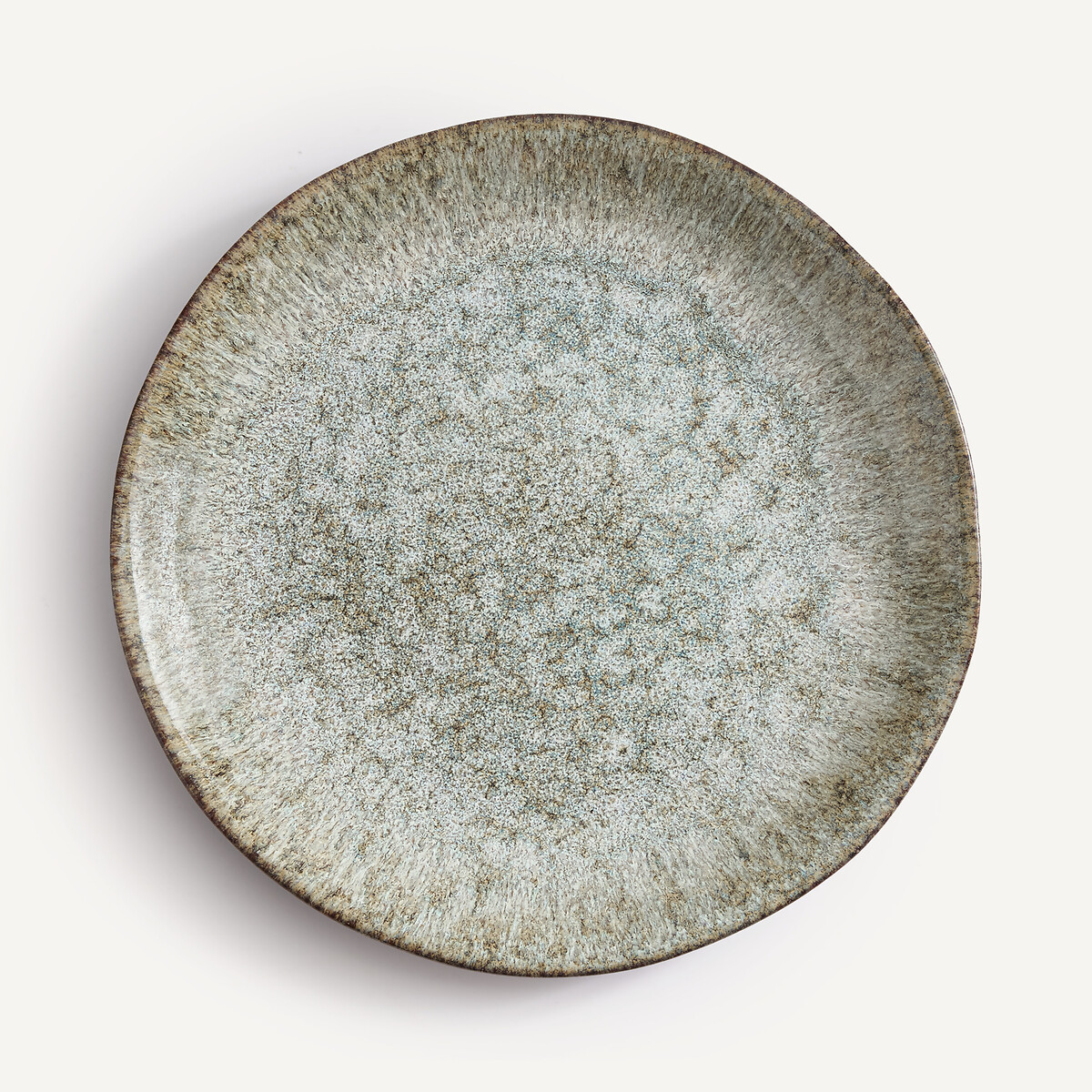 Σετ 4 επίπεδων πιάτων από stoneware με αντιδραστική εφυάλωση