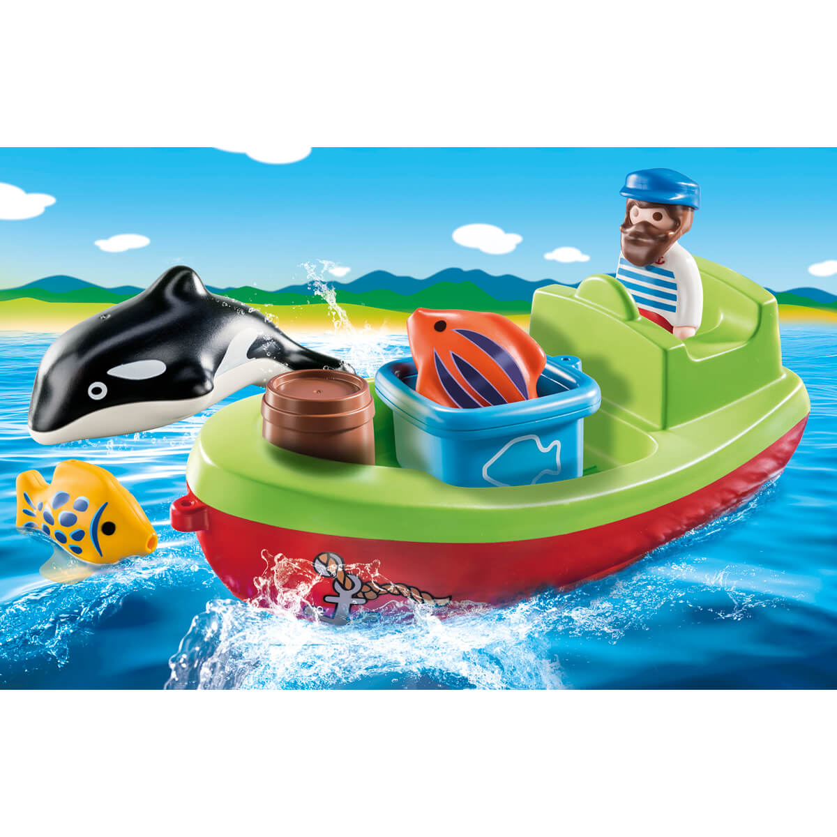 ΠΑΙΔΙ | Παιχνίδια | PLAYMOBIL | PLAYMOBIL 1•2•3 (UNISEX 1,5+ ΕΤΩΝ) Αλιευτικό σκάφος