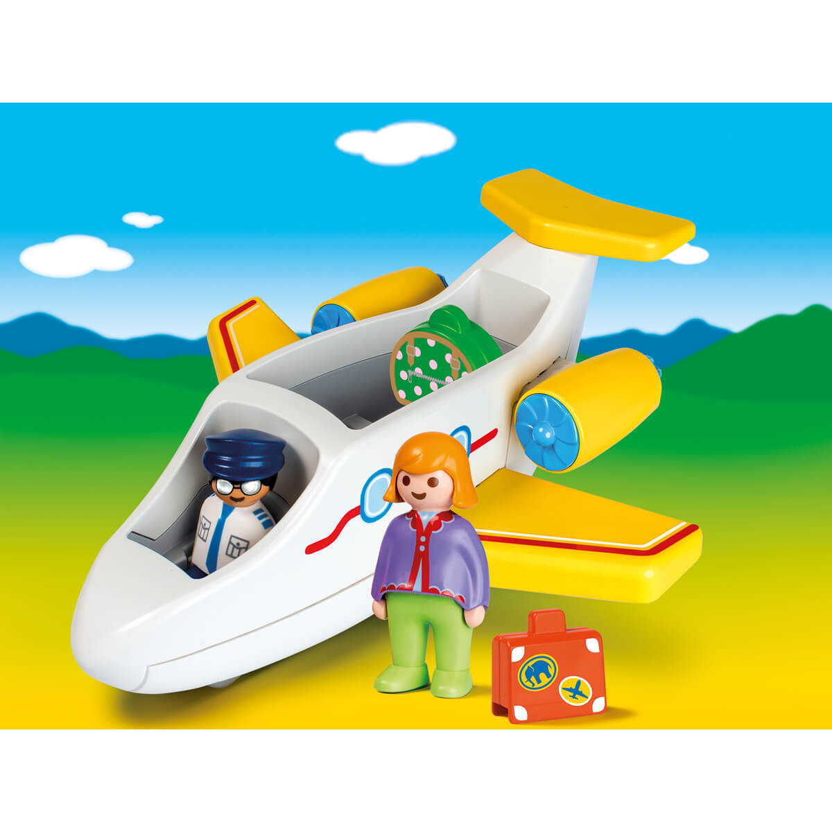 ΠΑΙΔΙ | Παιχνίδια | PLAYMOBIL | PLAYMOBIL 1•2•3 (UNISEX 1,5+ ΕΤΩΝ) Αεροπλάνο με επιβάτη