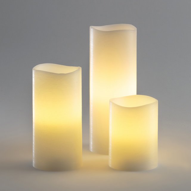Κεριά LED με μπαταρίες (σετ των 3)