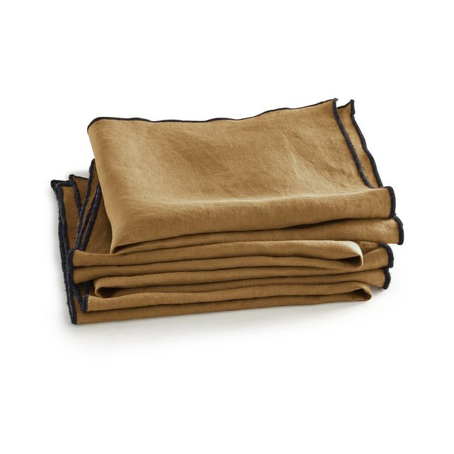 Pack of 4 Suzy Pre-Washed Linen Napkins
