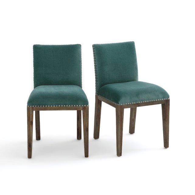 Βελούδινες καρέκλες Eulali (σετ των 2)